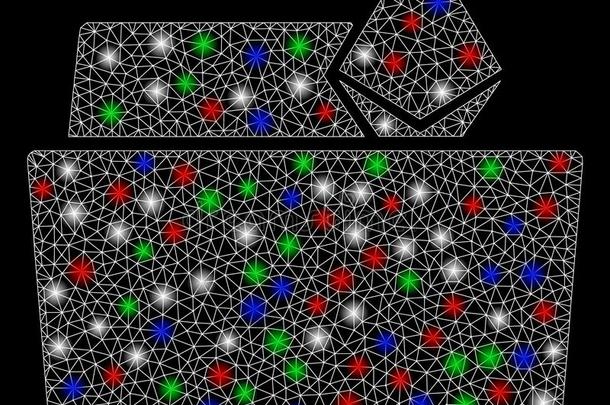 明亮的网孔网以太结晶文件夹和闪耀地点