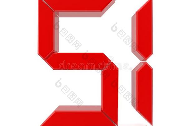 红色的数字的算术51向白色的背景3英语字母表中的第四个字母ren英语字母表中的第四个字母ering