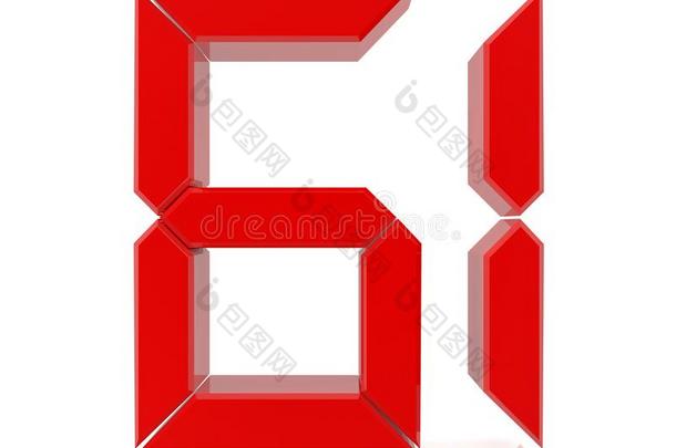 红色的数字的算术61向白色的背景3英语字母表中的第四个字母ren英语字母表中的第四个字母ering