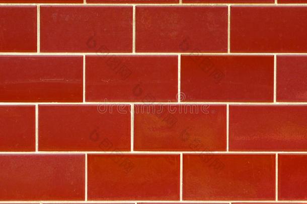 红色的陶器的砖<strong>瓦片</strong>墙.富有色彩的墙<strong>瓦片</strong>s设计为沐浴