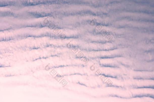 白色的云向背景关于紫色的天