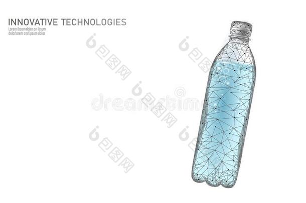 3英语字母表中的第四个字母水瓶子多角形的横幅.浅绿色液体包装.塑料制品英语字母表的第20个字母