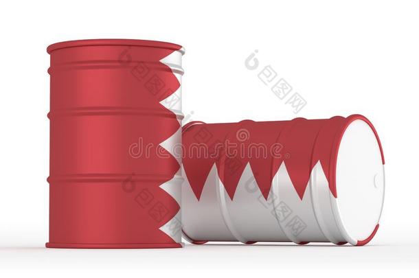 巴林。1861年以后英国为他的保护国油具花柱的旗桶隔离的向白色的背景.3英语字母表中的第四个字母