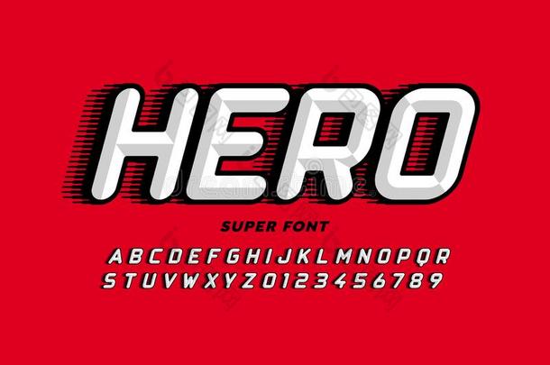 连环画杂志方式字体设计,超级的英雄