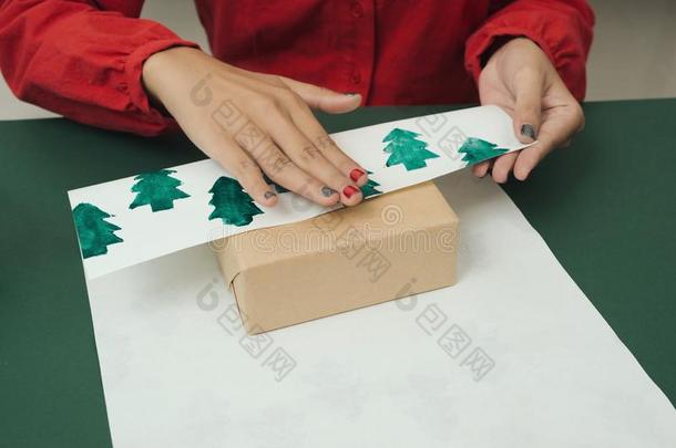 圣诞节礼物和盒为包装.圣诞节装饰,write写