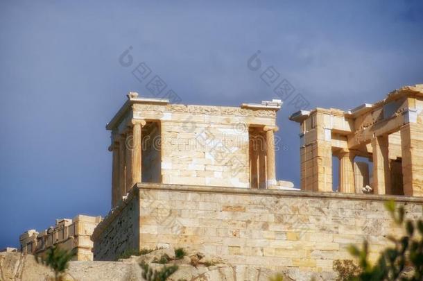 雅典娜<strong>耐克</strong>古代的希腊人庙向古希腊城市的卫城小山