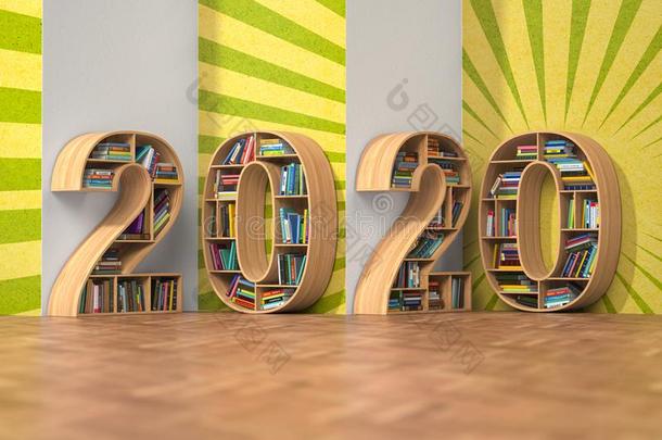 <strong>2020</strong>新的年教育观念.书架和书采用指已提到的人英语字母表的第6个字母