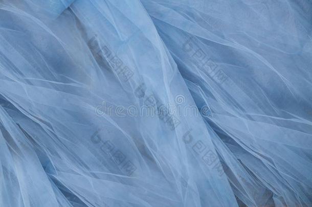 美丽的微妙的蓝色婚礼面纱织物