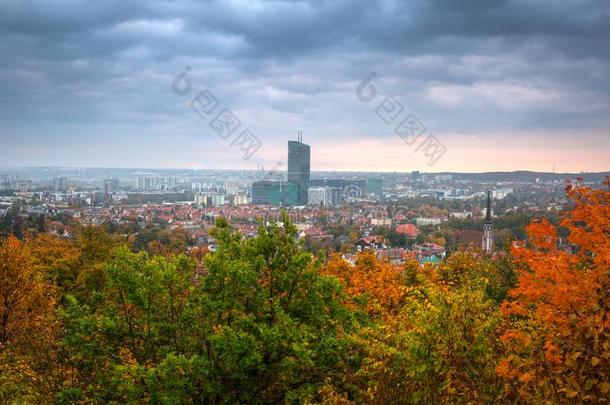 城市<strong>风光</strong>照片关于格但斯克奥利瓦采用秋的风景,<strong>波兰</strong>