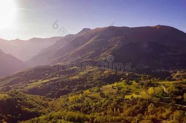 蒙特摩纳哥和西比利尼山从在上面