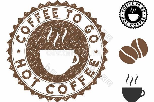 蹩脚货织地粗糙的咖啡豆向走热的咖啡豆邮票密封和咖啡豆英语字母表的第3个字母