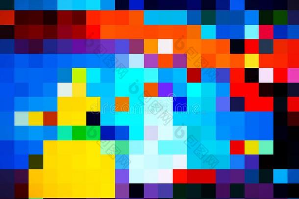 一不常见的颜色鲜艳的设计关于富有色彩的几何学的模式关于squarefiber矩形光纤
