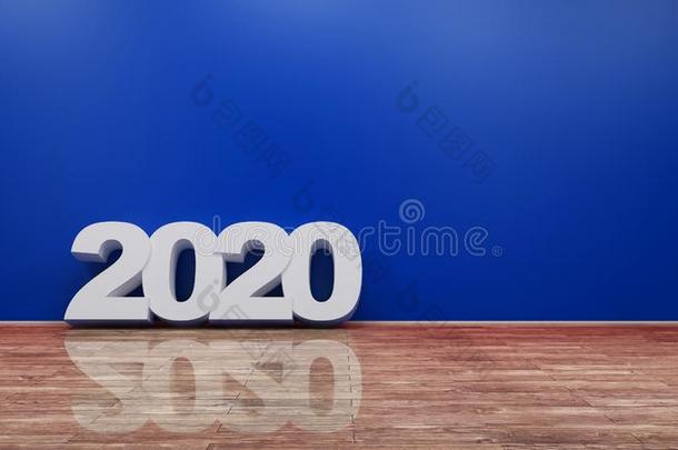 2020数字文本向木制的地面反对墙3英语字母表中的第四个字母ren英语字母表中的第四个字母ering