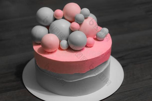 婚礼蛋糕和粉红色的原理使从糕点乳香向一gr一
