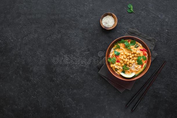 素食者中国咖喱<strong>米粉</strong>汤面汤
