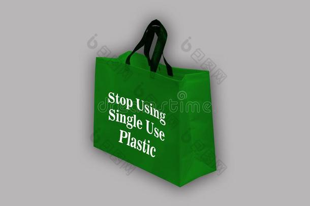 停止使用单一的使用塑料制品采用指已提到的人世界塑料制品袋是（be的三单形式禁止不
