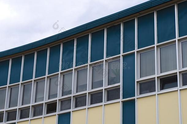 商业建筑物办公室窗现代的建筑学灰色钢