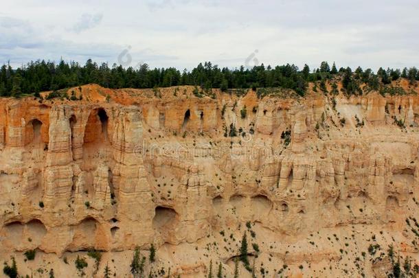 峡谷NationalPark布赖斯峡谷国家公园峡谷边试验在近处峡谷NationalPark布赖斯峡谷国家公园点忽视,不祥的人或物