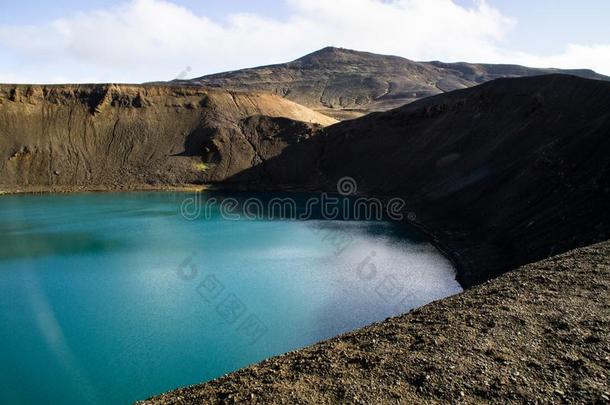 克拉布拉火山火山火山口,英语字母表的第13个字母Ã½水,冰岛