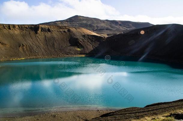 克拉布拉火山火山火山口,英语字母表的第13个字母Ã½水,冰岛