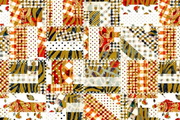 抽象的野生的豹皮织物和几何学的情况和迷彩服