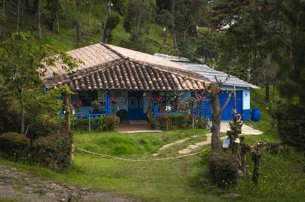 殖民地的房屋.哥伦比亚人传统的建筑学