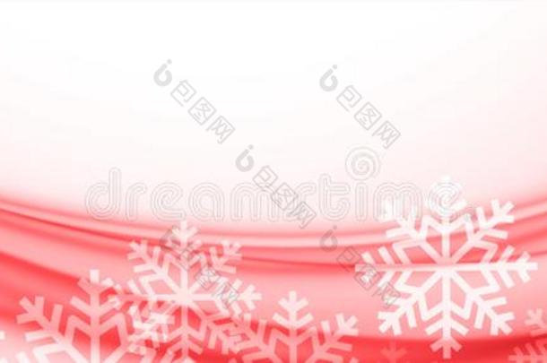 白色的和红色的愉快的圣诞节雪花横幅设计