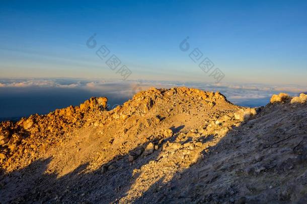 泰德火山在日出采用特内里费岛,金丝雀岛,Spa采用