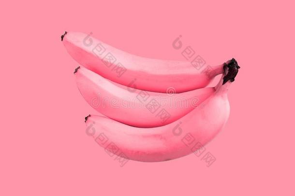 粉红色的有色的香蕉,时髦的观念的照片