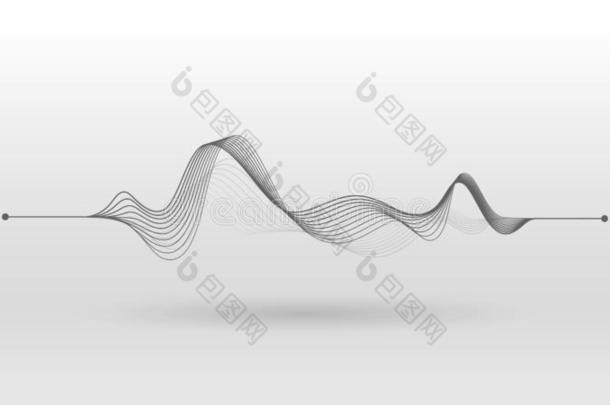 线框图声音搅拌器波浪背景