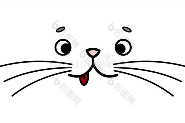 漂亮的,快乐的,幸福的面容关于指已提到的人动物,<strong>表情</strong>符号.<strong>猫</strong>面容和whiteiron白铁