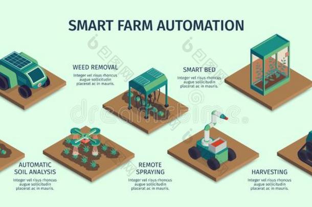 农场自动化等大的信息图表