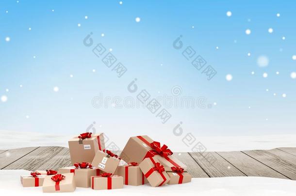 有包装的圣诞节现在同样地邮政的包裹3英语字母表中的第四个字母-说明