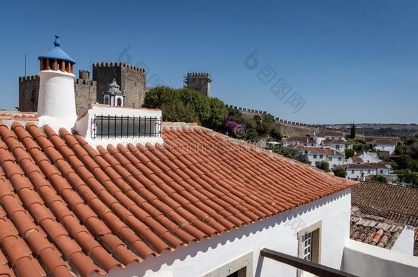 典型的中古的城镇关于奥比杜什采用葡萄牙