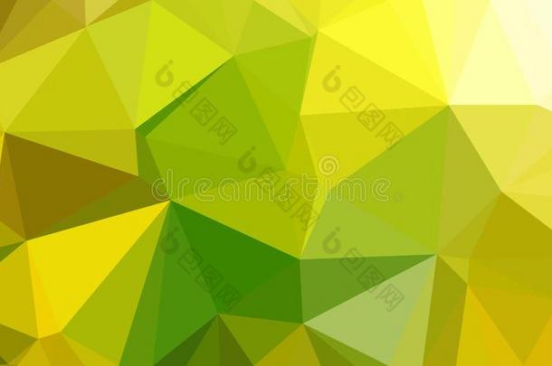 绿色的和<strong>黄色</strong>的<strong>多边形</strong>三角形模式背景