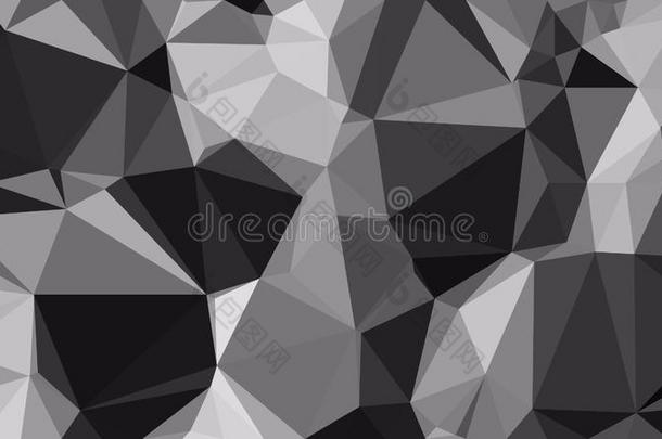 冷静的灰色的多边形三角形模式背景矢量艺术