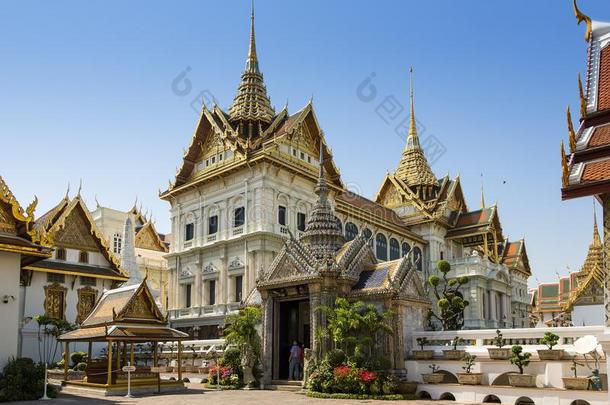 宏大的宫,扇形棕榈细纤维,泰国