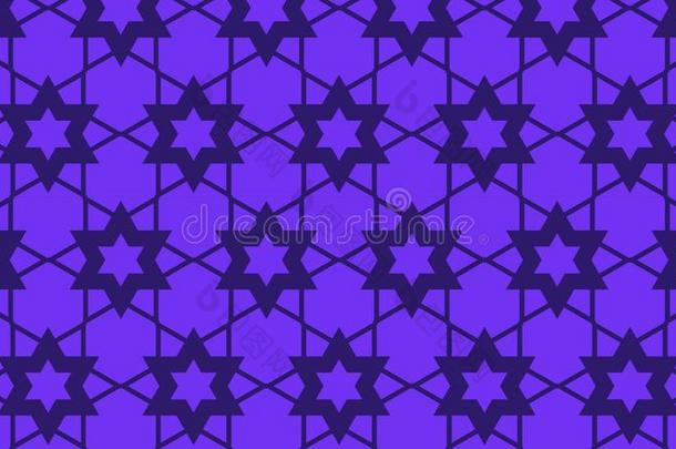 紫罗兰无缝的星模式矢量说明