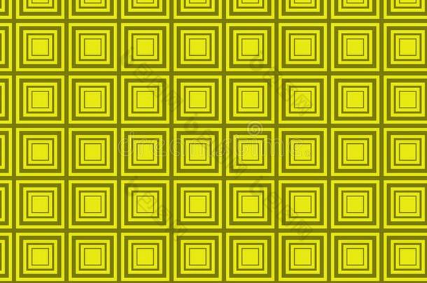 黄色的同一中心的平方模式背景矢量影像