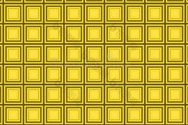 黄色的无缝的同一中心的平方模式背景幻灯