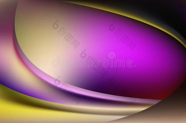抽象的紫色的和金波状的背景矢量图解的