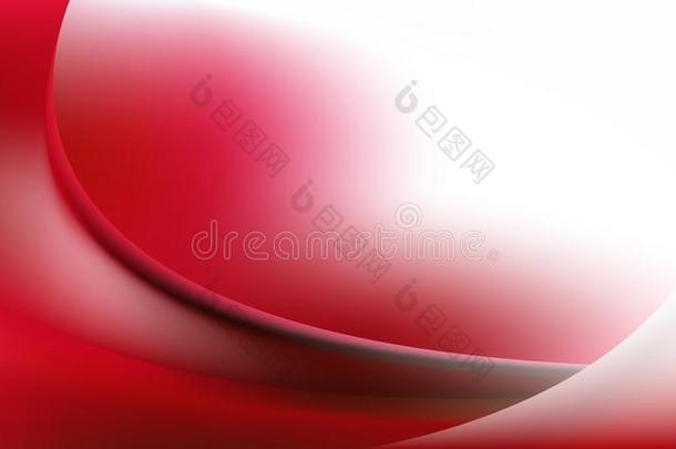 抽象的红色的和白色的波浪背景样板