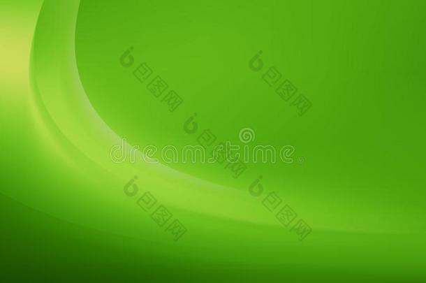 抽象的绿色的发光的波浪背景