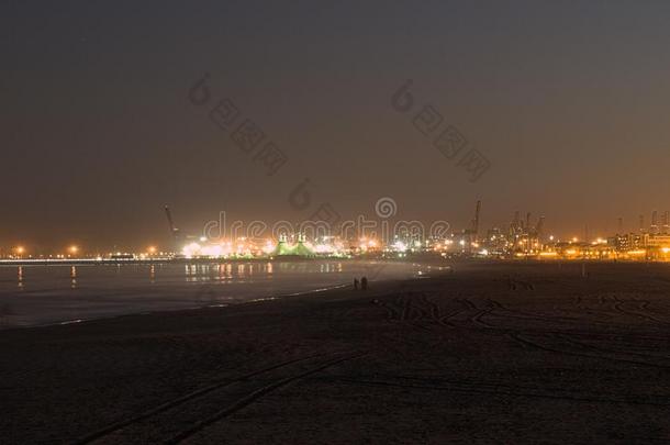 夜看法关于马尔瓦罗萨海滩,华冷西亚斜纹薄呢,西班牙