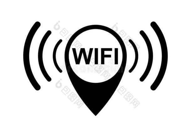 WirelessFidelity基于IEEE802.11b标准的无线局域网互联网偶像符号和钉地图标识建议偶像,Gint.看bal