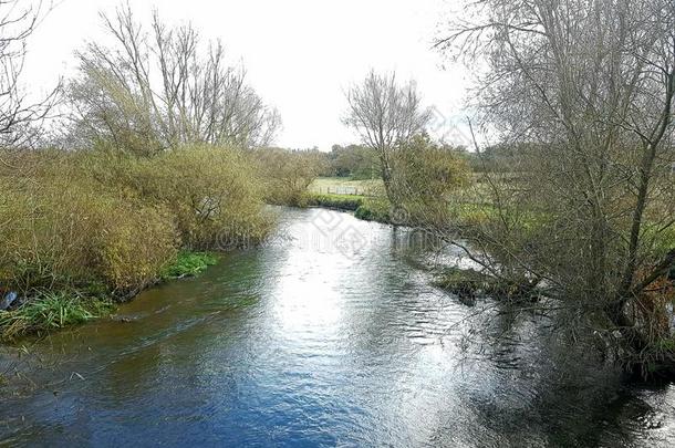 秋风景关于指已提到的人河英国中部一河,埃姆斯伯里,威尔特郡,unknown不知道的