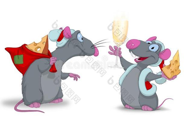 圣诞节大老鼠象征关于2020,大老鼠和圣诞节奶酪袋,大老鼠