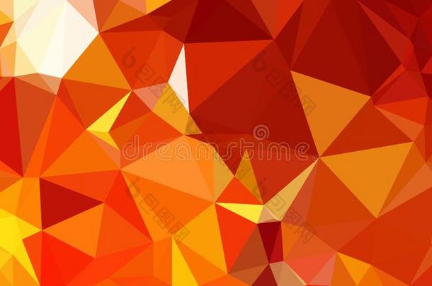 红色的和<strong>黄色</strong>的多角形的三角的背景矢量艺术