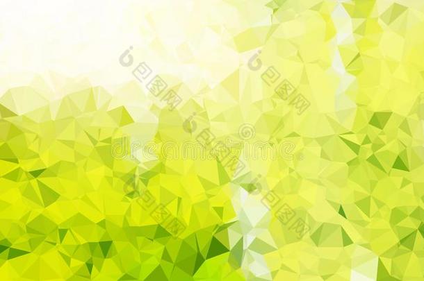 绿色的黄色的和白色的多边形背景设计