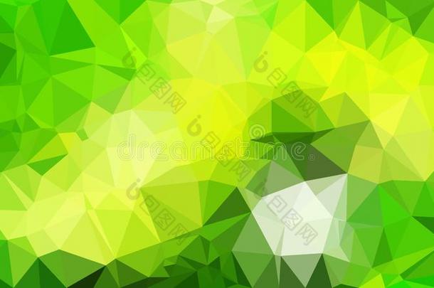 绿色的和<strong>黄色</strong>的多角形的背景影像